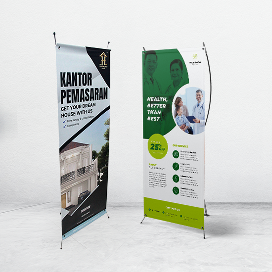 X-Banner 60x160cm - Bahan Albatros 210gr